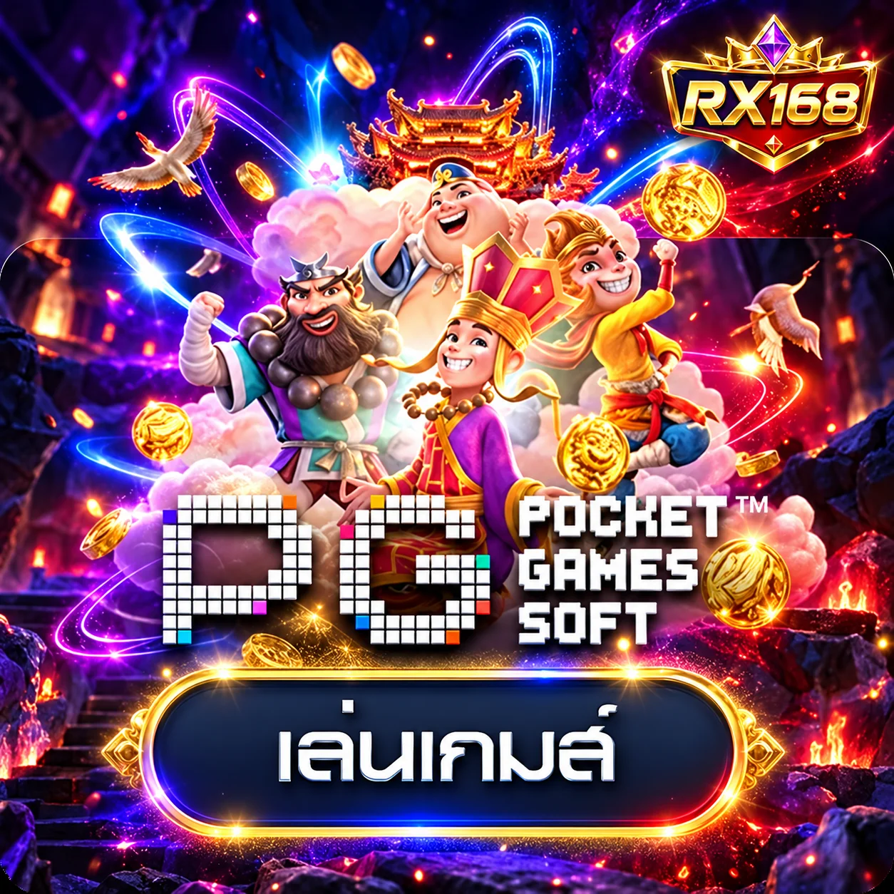 ตัวละครเกม PG Soft สำหรับทดลองเล่นสล็อต RX168